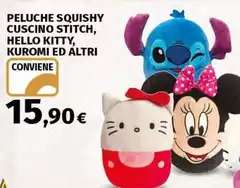 Hello kitty - Peluche Squishy Cuscino Stitch, Hello Kitty, Kuromi Ed Altri