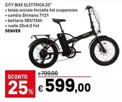 Denver - City Bike Elettrica 20"