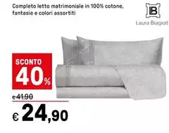 Laura Biagiotti - Completo Letto Matrimoniale In 100% Cotone Laura Biagiotti - Completo Letto Matrimoniale In 100% Cotone