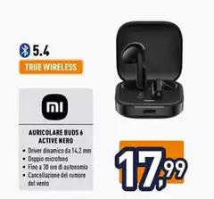 Xiaomi - Auricolare Buds 6 Active Nero