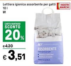 U! - Lettiera Igienica Assorbente Per Gatti U! - Lettiera Igienica Assorbente Per Gatti