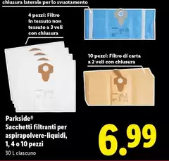 Parkside - Sacchetti Filtranti Per Aspirapolvere-liquidi, 1,4 O 10 Pezzi Parkside - Sacchetti Filtranti Per Aspirapolvere-liquidi, 1,4 O 10 Pezzi