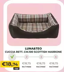 Luna&Teo - Cuccia Rett. Scottish Marrone Luna&Teo - Cuccia Rett. Scottish Marrone