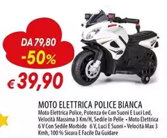Moto Elettrica Police Bianca Moto Elettrica Police Bianca