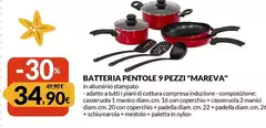 Batteria Pentole 9 Pezzi "Mareva" Batteria Pentole 9 Pezzi "Mareva"