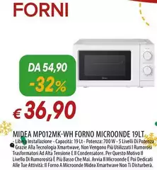 Midea - MP012MK-WH Forno Microonde 19Lt Midea - MP012MK-WH Forno Microonde 19Lt