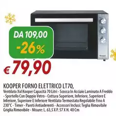 Kooper - Forno Elettrico LT70 Kooper - Forno Elettrico LT70