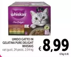 Whiskas - Umido Gatto In Gelatina Pure Delight Whiskas - Umido Gatto In Gelatina Pure Delight