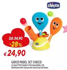 Chicco - Gioco Padel Set Chicco - Gioco Padel Set