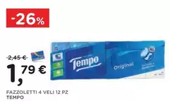 Tempo - Fazzoletti 4 Veli 12 Pz