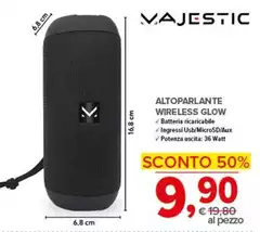Majestic - Altoparlante Wireless Glow Majestic - Altoparlante Wireless Glow