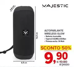 Majestic - Altoparlante Wireless Glow Majestic - Altoparlante Wireless Glow