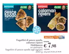 Mobilpesca - Fagottini Di Pesce Spada, Calamari Ripieni Mobilpesca - Fagottini Di Pesce Spada, Calamari Ripieni