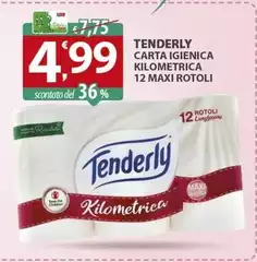 Tenderly - Carta Igienica Kilometrica 12 Maxi Rotoli Tenderly - Carta Igienica Kilometrica 12 Maxi Rotoli