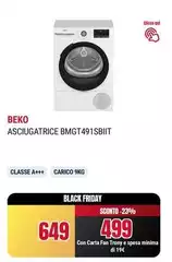 Beko - Asciugatrice BMGT491SBIIT Beko - Asciugatrice BMGT491SBIIT