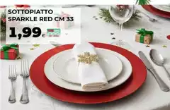 Sottopiatto Sparkle Red Sottopiatto Sparkle Red