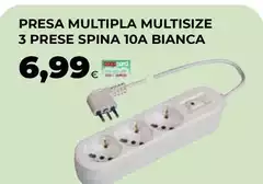 Spina - Presa Multipla Multisize 3 Prese  10a Bianca