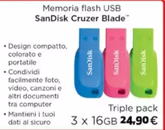 Sandisk - Cruzer Blade Memoria Flash Usb Sandisk - Cruzer Blade Memoria Flash Usb