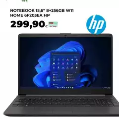 HP - Notebook 15,6" 8+256gb W11 Home 6f203ea