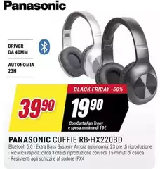 Panasonic - Cuffie RB-HX220BD Panasonic - Cuffie RB-HX220BD