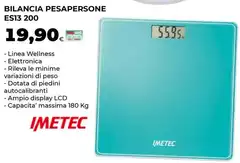 Imetec - Bilancia Pesapersone ES13 200 Imetec - Bilancia Pesapersone ES13 200