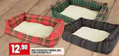 Noe - Cuccia Rettangolare Con Cuscino Pelo Noe - Cuccia Rettangolare Con Cuscino Pelo