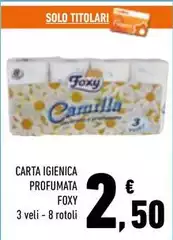 Foxy - Carta Igienica Profumata Foxy - Carta Igienica Profumata