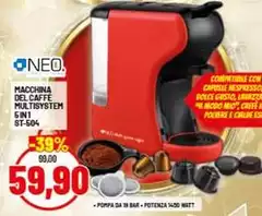 Nespresso - Macchina Del Caffe Multisystem 5in 1 St-504 Nespresso - Macchina Del Caffe Multisystem 5in 1 St-504