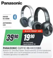 Panasonic - Cuffie RB-HX220BD Panasonic - Cuffie RB-HX220BD