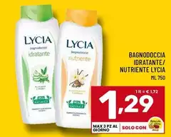Lycia - Bagnodoccia Idratante/ Nutriente
