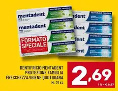 Mentadent - Dentifricio Protezione Famiglia Freschezza/Igiene Quotidiana