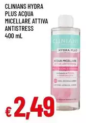 Clinians - Hydra Plus Acqua Micellare Attiva Antistress Clinians - Hydra Plus Acqua Micellare Attiva Antistress