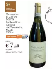 Cantina del vermentino monti - Vermentino Di Gallura DOCG Funtanaliras Cantina del vermentino monti - Vermentino Di Gallura DOCG Funtanaliras