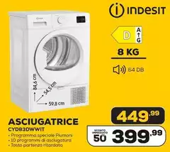 Indesit - Asciugatrice Cyd83dwwit Indesit - Asciugatrice Cyd83dwwit
