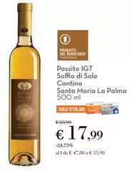 Cantina santa maria la palma - Passito IGT Soffio Di Sole Cantina santa maria la palma - Passito IGT Soffio Di Sole