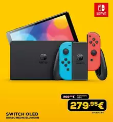 Nintendo - Switch Oled Rosso Neon/Blu Neon