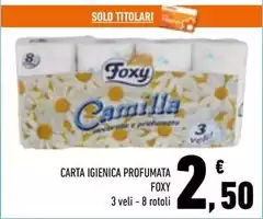 Foxy - Carta Igienica Profumata Foxy - Carta Igienica Profumata