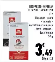 Illy - 10 Capsule Nespresso Illy - 10 Capsule Nespresso