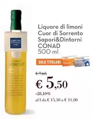 Conad - Liquore Di Limoni Cuor Di Sorrento Sapori&Dintorni Conad - Liquore Di Limoni Cuor Di Sorrento Sapori&Dintorni