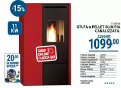 Stufa A Pellet Slim Pia Canalizzata Stufa A Pellet Slim Pia Canalizzata