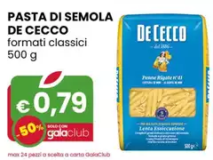 De Cecco - Pasta Di Semola Formati Classici 500 G De Cecco - Pasta Di Semola Formati Classici 500 G
