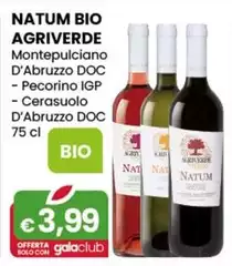 Agriverde - Natum Bio Montepulciano D’abruzzo DOC - Pecorino IGP - Cerasuolo D’abruzzo DOC 75 Cl