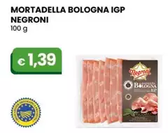 Negroni - Mortadella Bologna IGP 100 G Negroni - Mortadella Bologna IGP 100 G