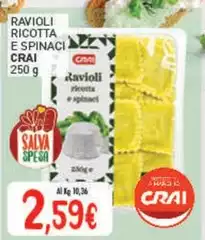 Crai - Ravioli Ricotta E Spinaci Crai - Ravioli Ricotta E Spinaci