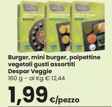 Despar - Burger, Mini Burger, Polpettine Vegetali Gusti Assortiti Despar - Burger, Mini Burger, Polpettine Vegetali Gusti Assortiti
