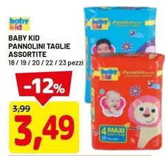 Maxi - Baby Kid Pannolini Taglie