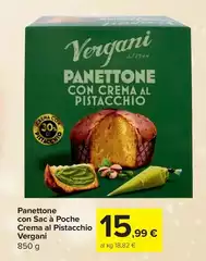 Vergani - Panettone Con Scac À Poche Crema Al Pistacchio Vergani - Panettone Con Scac À Poche Crema Al Pistacchio