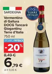 Terre D'Italia - Vermentino Di Gallura DOCG Tancare Giogantinu Terre D'Italia - Vermentino Di Gallura DOCG Tancare Giogantinu