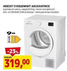 Indesit - Cyd92dwwit Asciugatrice Indesit - Cyd92dwwit Asciugatrice