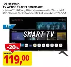 JCL - 32RWD Tv Webos Frameless Smart JCL - 32RWD Tv Webos Frameless Smart
